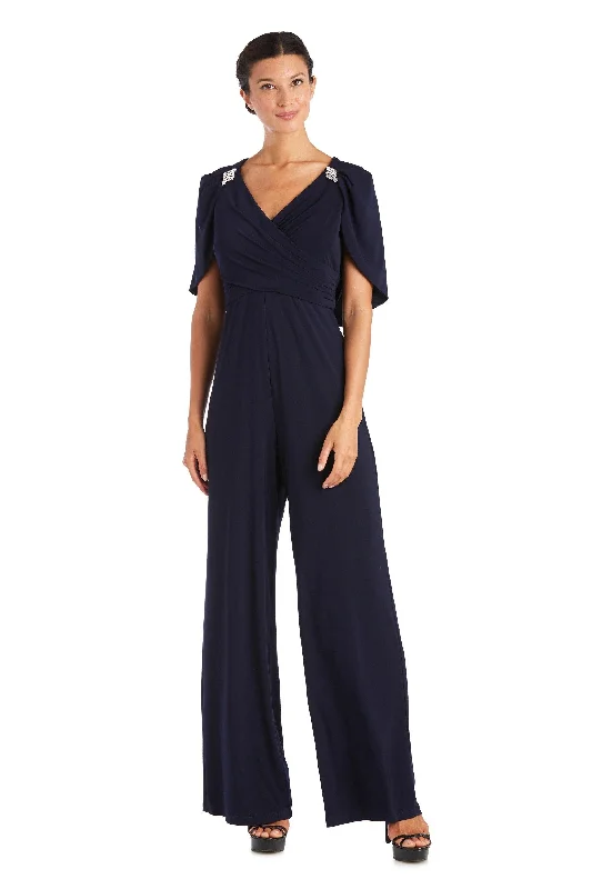 Ribbed - texture wedding guest dresses in neutral colorsR&M Richards 2460 One Piece Jumpsuit Sale