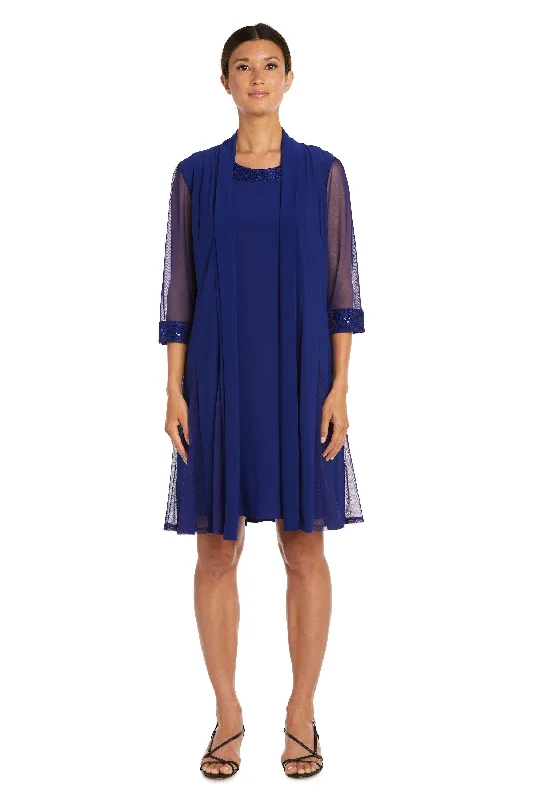 Animal - print cocktail dresses with a V - neck for a fierce lookR&M Richards 3221 Short Mother Of The Bride Dress Sale