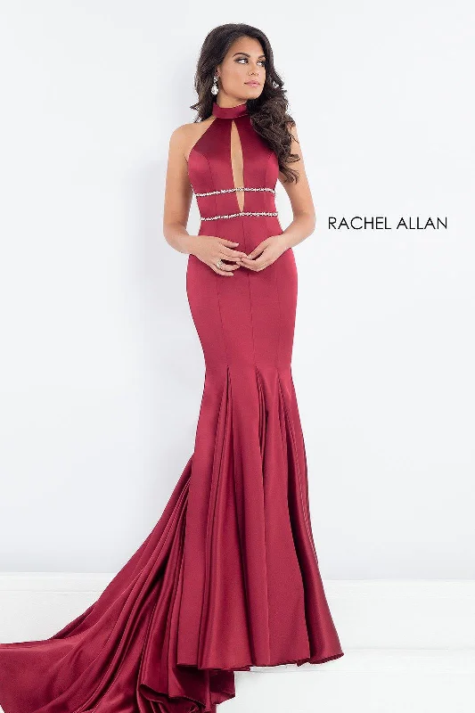 Bodycon dress with a bow accent​Rachel Allan Sexy Long Formal Prom Dress