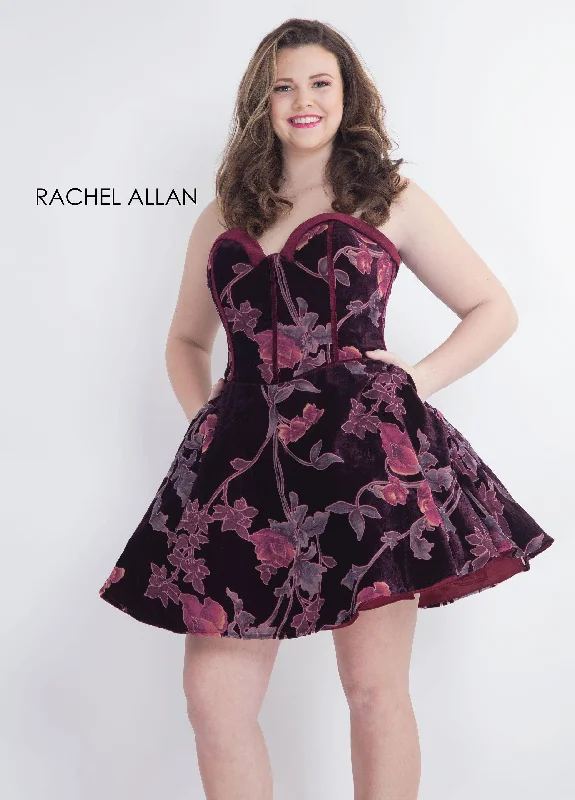 Bodycon dress with a metallic finish​Rachel Allan Strapless Curve Short Dress