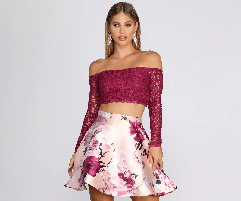 Animal - print wedding guest dresses in subtle colors for a bold statementRaena Sequin Lace Party Dress