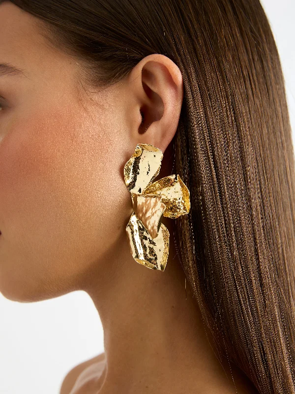 Animal - print wedding guest dresses in subtle colors for a bold statementRAYE EARRINGS