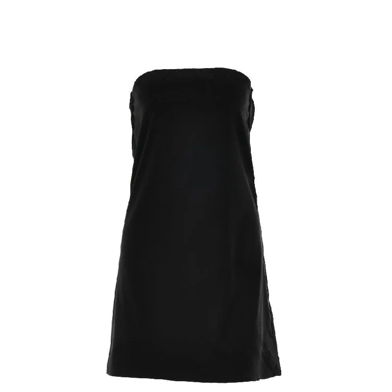 Ruffled cocktail dresses with a knee - length hem for a feminine appealBerryBetty - Satin hollow out backless A line solid tube mini dress