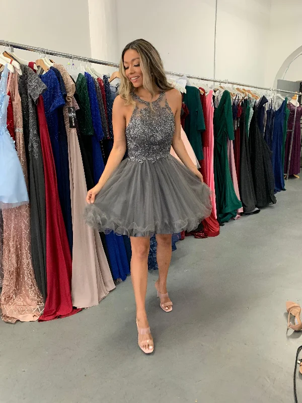 Bodycon dress with a patchwork pattern​Short Sleeveless Homecoming Dress Sale
