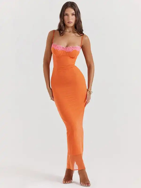 Mini cocktail dresses with a cold - shoulder ruffled sleeveStrapless backless long lace tube top dress Mini cocktail dresses with a cold - shoulder ruffled sleeveStrapless backless long lace tube top dress