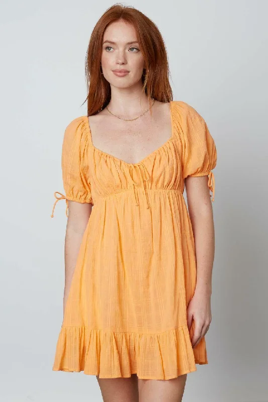 Embroidered wedding guest dresses in earthy tones for a rustic weddingJoy Coral Puffed Sleeve Mini Dress Embroidered wedding guest dresses in earthy tones for a rustic weddingJoy Coral Puffed Sleeve Mini Dress