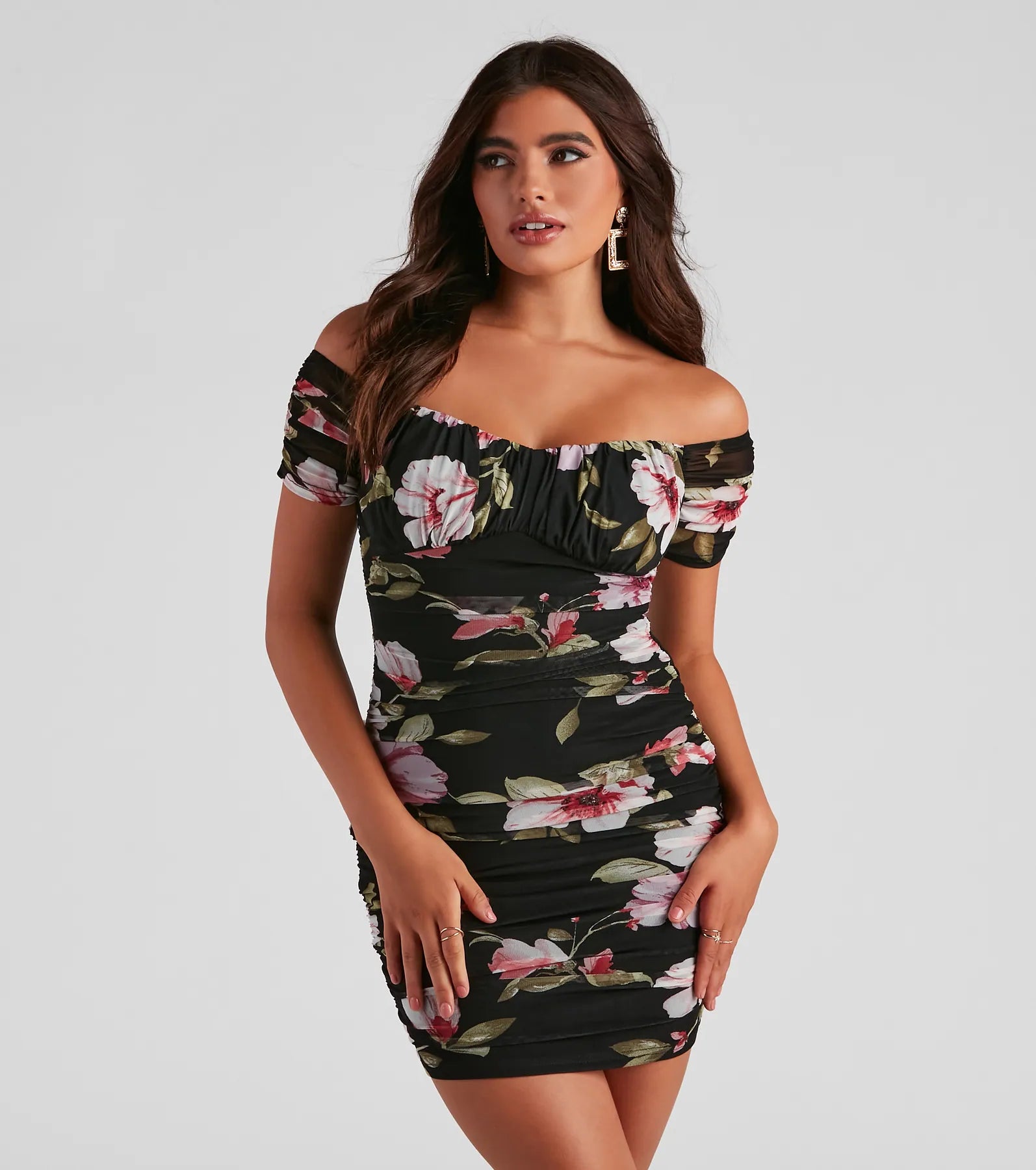 Backless bodycon dress for a bold statement​Sunset Date Floral Mini Dress
