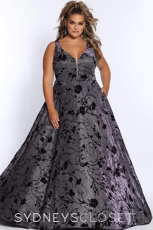 Bodycon dress with a high - low hem for a trendy look​Sydneys Closet Shimmer Long Prom Dress
