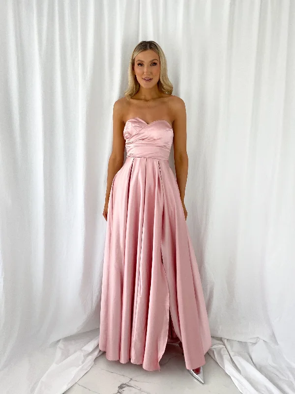 Wedding guest dresses with patchwork designs for a unique lookTeresa Off The Shoulder Maxi Dress - Old Rose