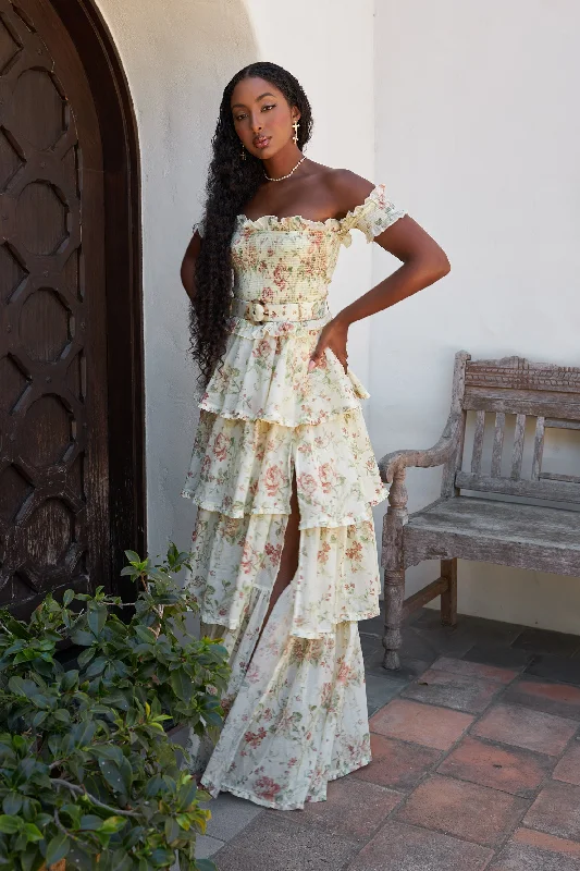 Wedding guest dresses with cut - out details and midi lengthsThe Angelina Dress in Carmel Valley Rose - FINAL SALE