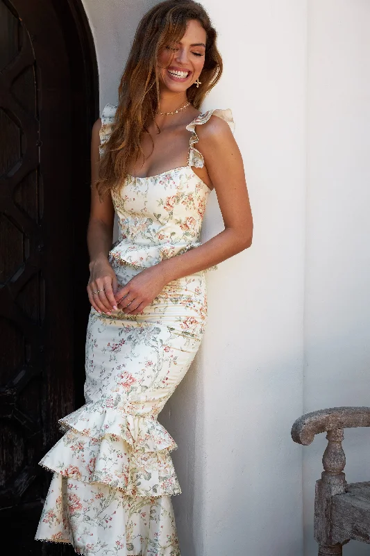 Wedding guest dresses with empire waists and tulle skirtsThe Violet Dress in Carmel Valley Rose - FINAL SALE