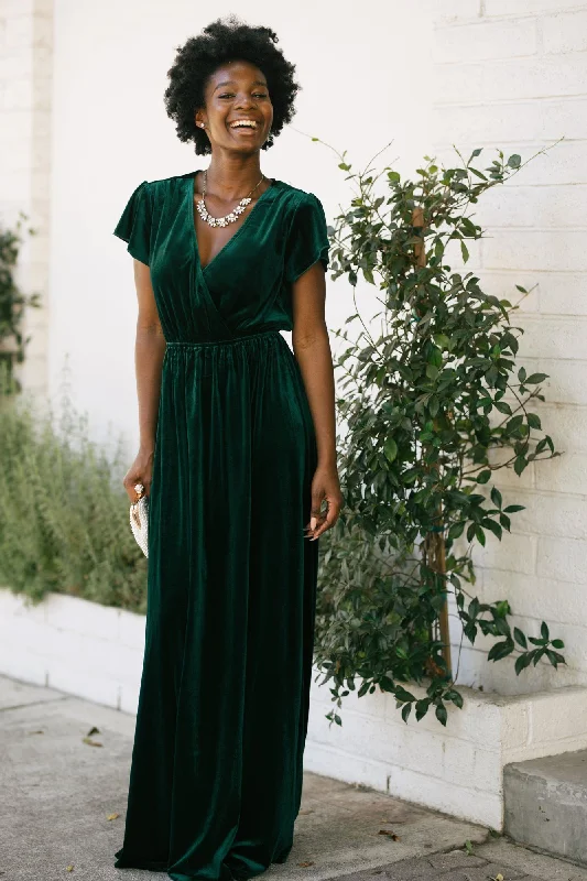 Geometric - printed wedding guest dresses for a modern weddingVanessa Velvet Surplice Maxi Dress Geometric - printed wedding guest dresses for a modern weddingVanessa Velvet Surplice Maxi Dress