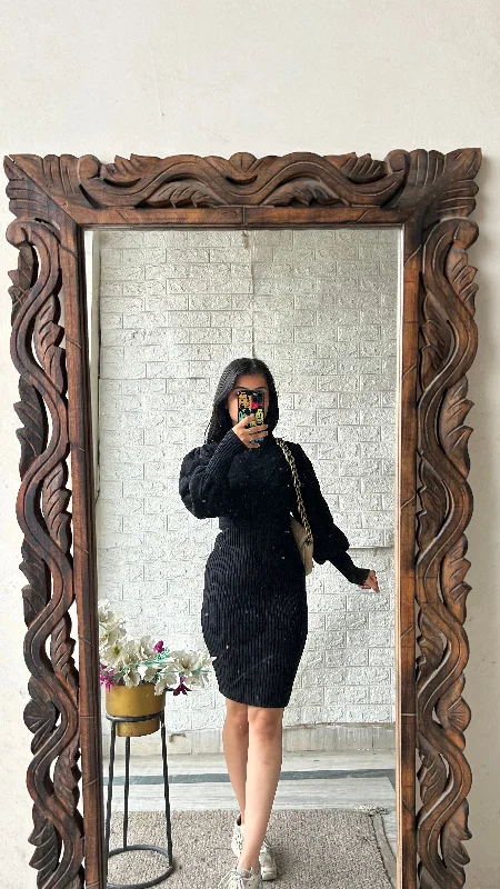 Bodycon dress with a wrap - around style​Warm dress S-M