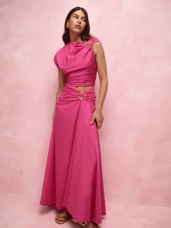 Wedding guest dresses with ruched bodices and spaghetti strapsZADIE SKIRT