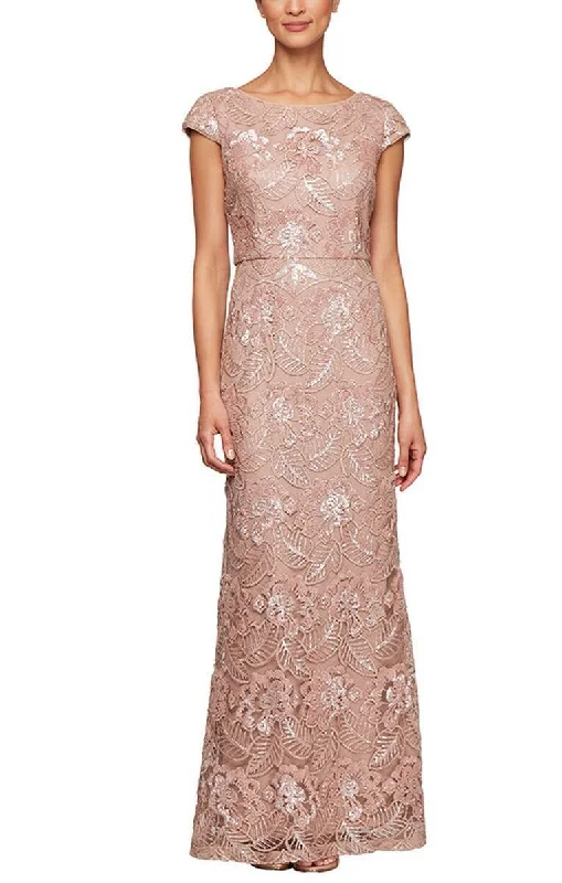 Backless party dresses for a sexy and alluring appearance​Alex Evenings AE8117922 Formal Long Dress Sale