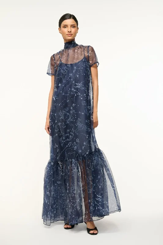 Formal dresses with button - front designs and tulle skirts for a charming prom styleCALLUNA DRESS | ZODIAC CONSTELLATION