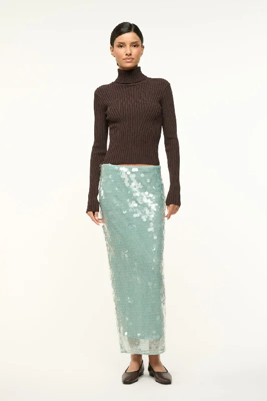 Prom dresses with one - shoulder designs and feather accents for a bold statementCASEY SKIRT | MIST