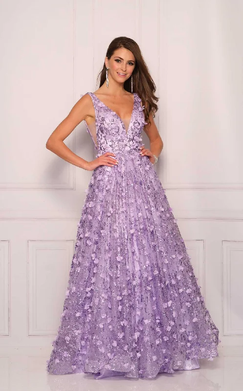 Formal dresses with embroidered panels and tulle overlays for a fairytale promDave and Johnny 11093 Dress