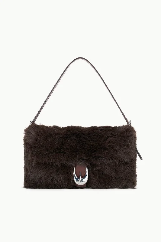 Prom dresses with keyhole backs and rhinestone - studded straps for a flirty lookHARLOW FAUX FUR BAG | ESPRESSO