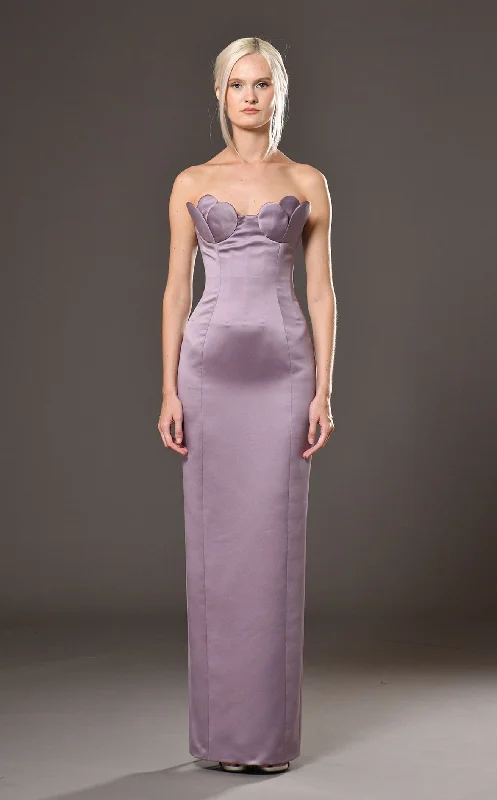 Prom dresses with tiered ruffled sleeves and satin skirts for a feminine and voluminous lookJean Louis Sabaji 600850 Dress
