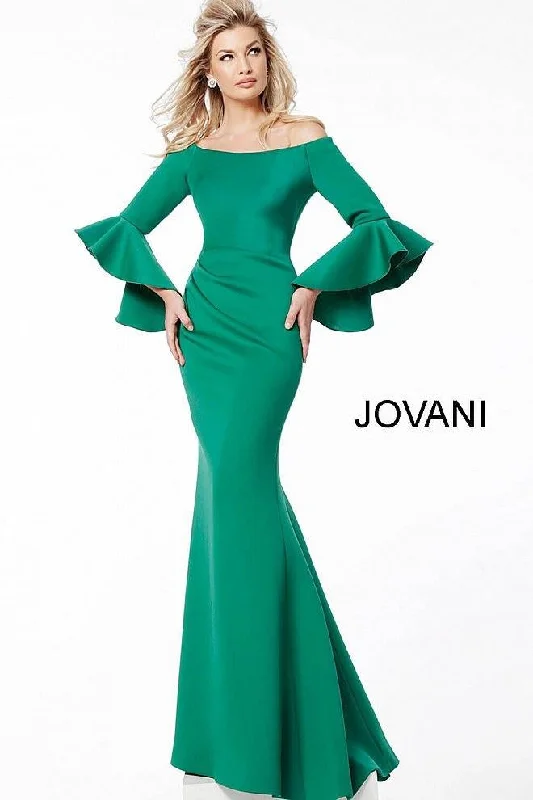 Formal dresses with wrap - around styles and beaded belts for a customized fitJovani 59993