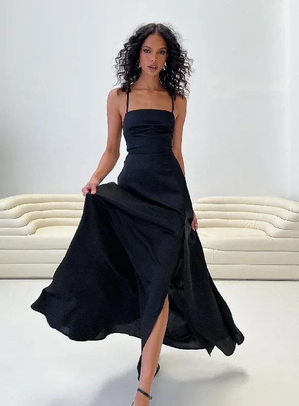 Formal dresses with one - shoulder ruffled straps and sequined bodices for a trendy and eye - catching lookKerwin Maxi Dress Black Formal dresses with one - shoulder ruffled straps and sequined bodices for a trendy and eye - catching lookKerwin Maxi Dress Black