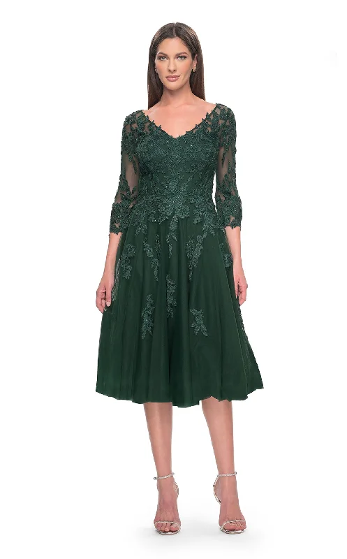 Party dresses with a sheer panel for a hint of allure​La Femme 30964 Dress