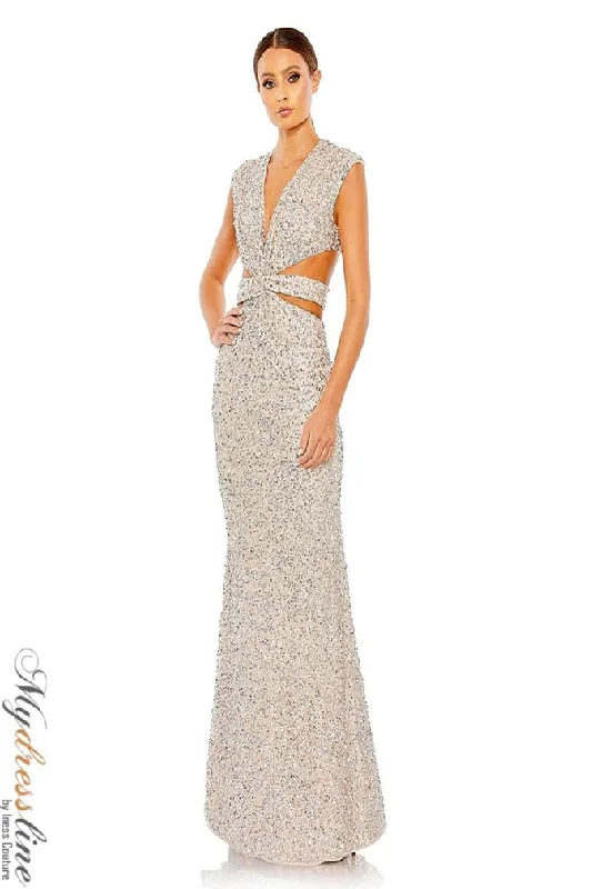 Formal dresses with gathered bodices and wide - leg skirts for a comfortable and stylish silhouetteMac Duggal 10919 Formal dresses with gathered bodices and wide - leg skirts for a comfortable and stylish silhouetteMac Duggal 10919