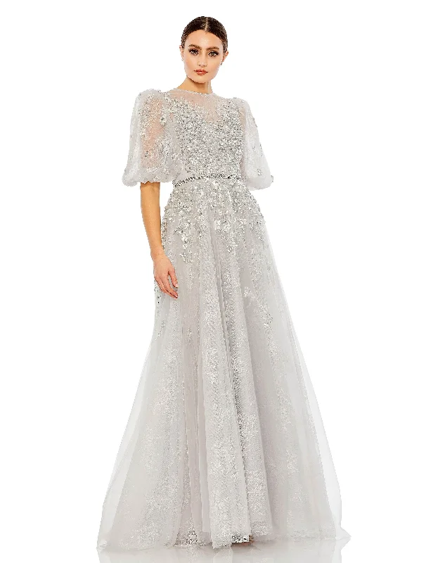 Cocktail party dresses in a classic little black dress style​Mac Duggal 20445 Long Short Sleeve Formal Lace Dress