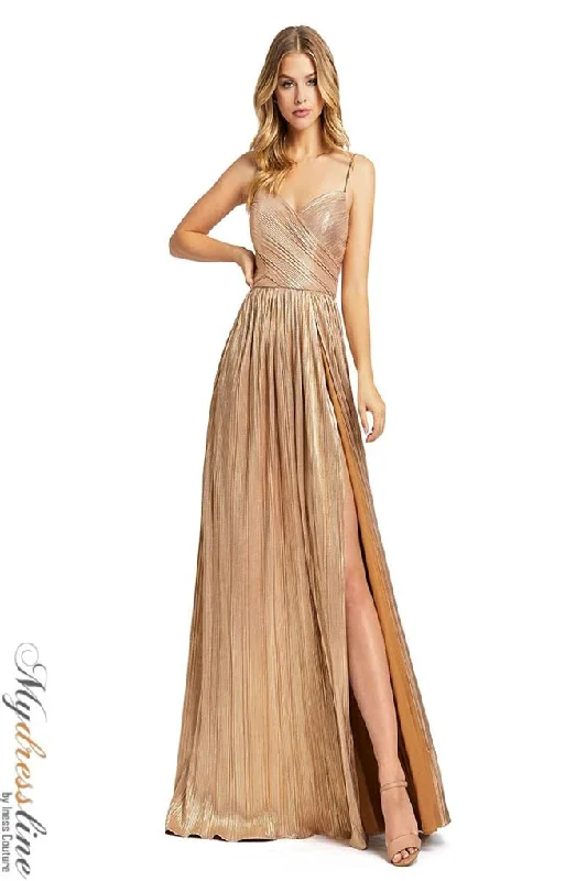 Long - train formal dresses in chiffon for a dramatic prom entranceMac Duggal 26275
