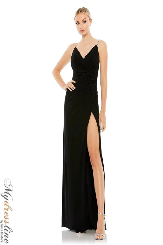 Formal dresses with asymmetric ruffled hems and high - low designs for a fashion - forward and dynamic appearanceMac Duggal 26695 Formal dresses with asymmetric ruffled hems and high - low designs for a fashion - forward and dynamic appearanceMac Duggal 26695