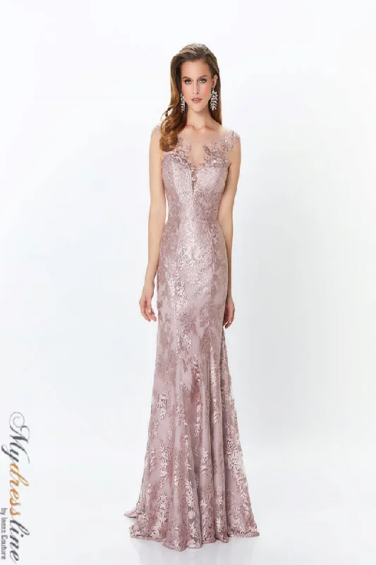 Formal dresses with fringe - trimmed sleeves and wrap - around styles for a bohemian - inspired formal eventMon Cheri Montage 119932
