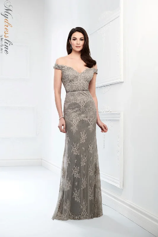 Formal dresses with tiered skirts and pearl embellishments for a luxurious feelMon Cheri Montage 218917