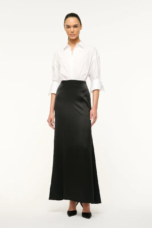 Formal dresses with embroidered panels and tulle overlays for a fairytale promNILE DRESS | BLACK
