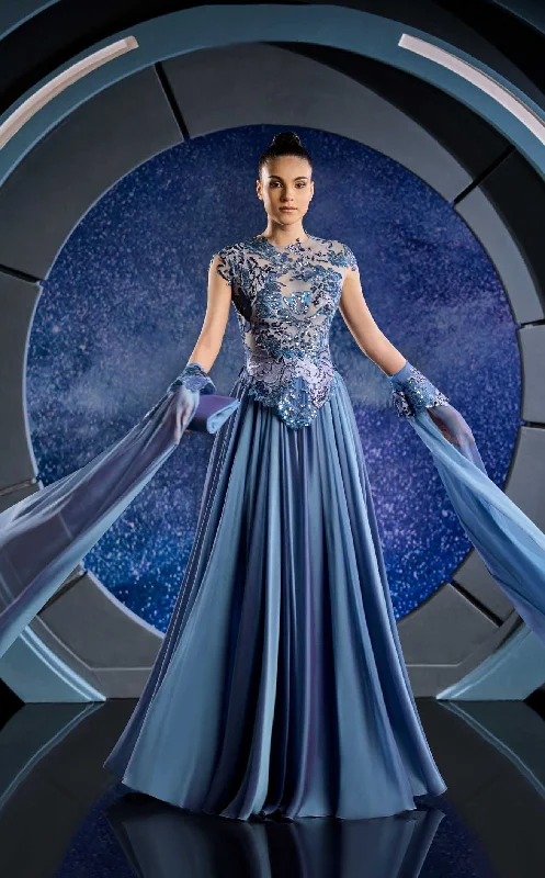 Formal dresses with tassel - adorned belts and tiered skirts for a stylish and festive formal eventReverie Couture FW24137 Dress