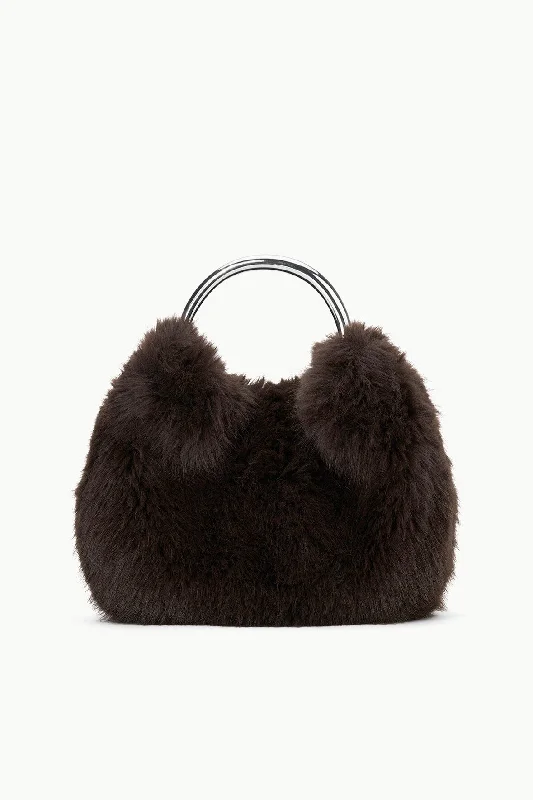 Formal dresses with tiered lace skirts and off - the - shoulder necklines for a feminine and elegant formal appearanceROMEO FAUX FUR BAG | ESPRESSO