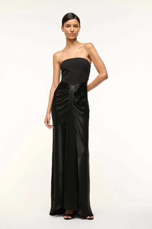 Sleeveless formal dresses with sequined straps and a - line skirts for a classic formal eventWAYFARING DRESS | BLACK