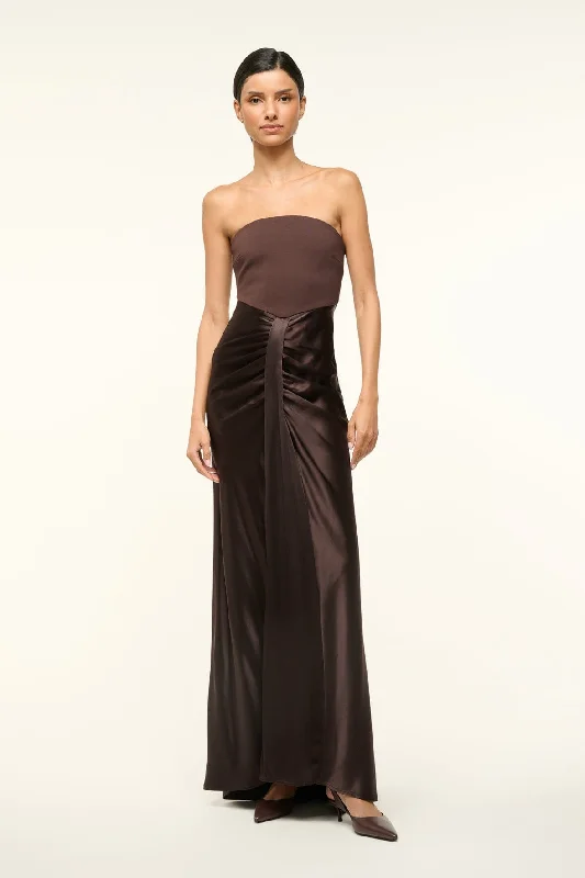 Prom dresses with lace - trimmed sleeves and empire - style waists for a flattering and vintage - inspired formal affairWAYFARING DRESS | DARK CHOCOLATE