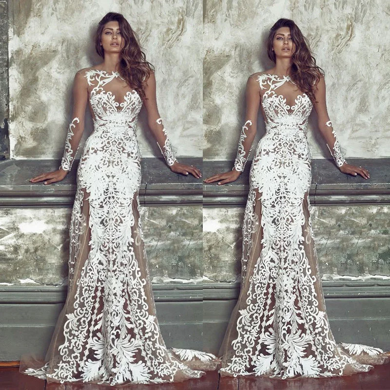 Prom dresses with gathered skirts and crystal - encrusted belts for a luxurious promWhite Lace Tulle Mermaid Sexy Backless Prom Dress Illusion Scooping Evening Dress Gown Evening Dresses Prom dresses with gathered skirts and crystal - encrusted belts for a luxurious promWhite Lace Tulle Mermaid Sexy Backless Prom Dress Illusion Scooping Evening Dress Gown Evening Dresses