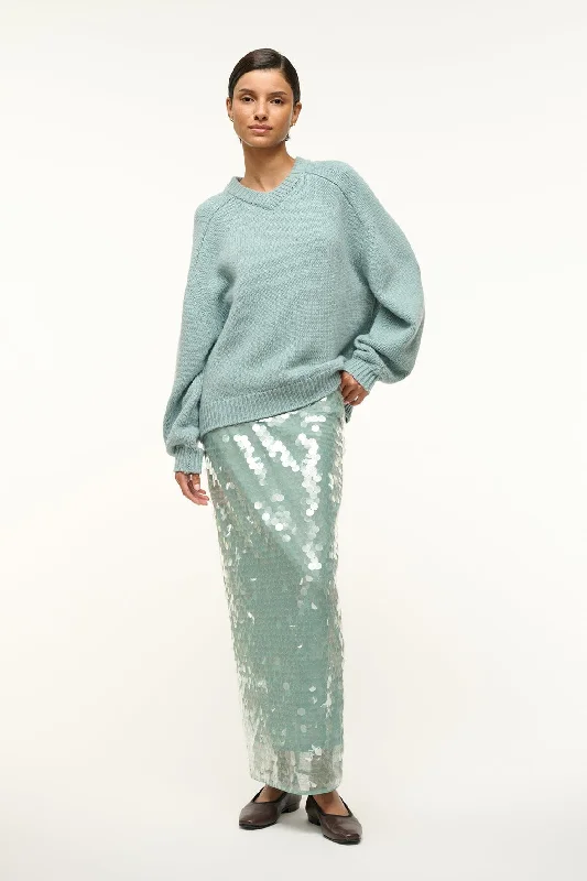 Tea - length formal dresses with lace trim for a semi - formal promWILSON SWEATER | MIST