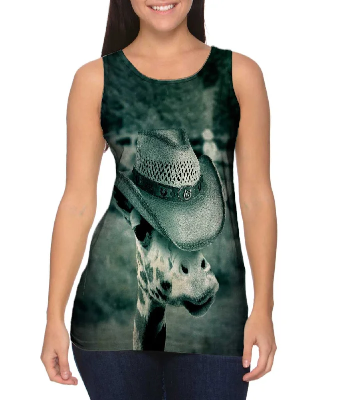 Women's Sleeveless Ribbed Tank Tops for a Trendy LookCattle Cowboy Giraffe
