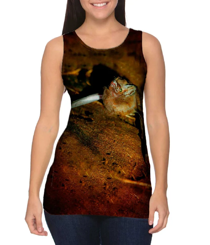 Crew Neck Women's Sustainable Tank Tops Made from Recycled MaterialsCave Empire Bat