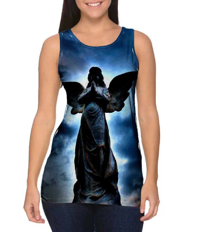 Plunge Neck Women's Seamless Tank Tops for a Smooth FitCemetery Angel