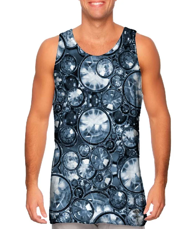 Plus Size Women's Criss - Cross Back Tank Tops in Neon ColorsCharcoal Gemstones