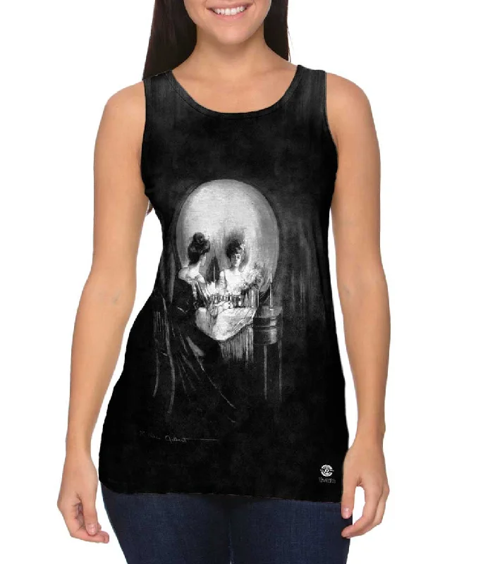 V - Neck Women's Moisture - Wicking Tank Tops for RunningCharles Allen Gilbert - "All is Vanity " (1892) V - Neck Women's Moisture - Wicking Tank Tops for RunningCharles Allen Gilbert - "All is Vanity " (1892)