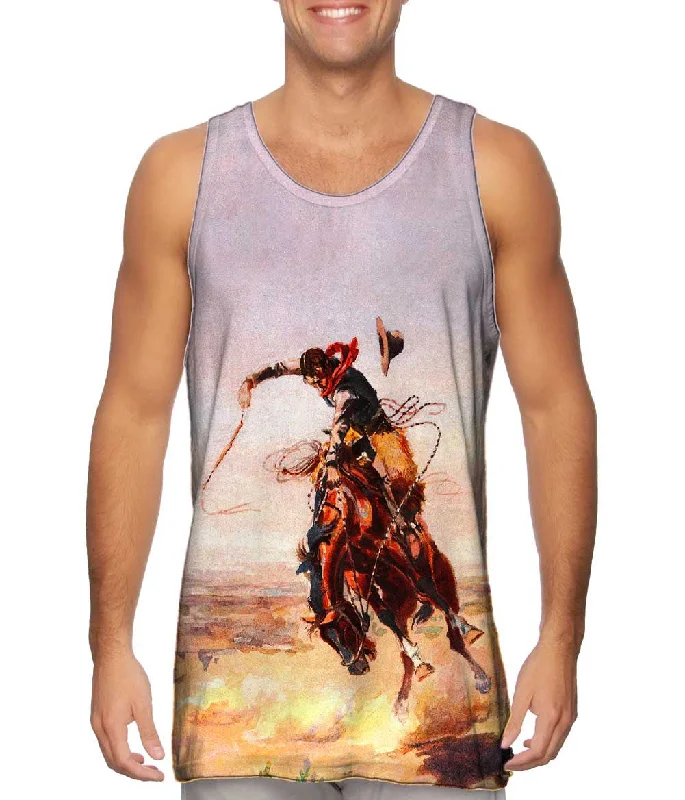 Halter Neck Women's Modal Blend Tank Tops for ComfortCharles Marion Russell - "A Bad Hoss" (1904) Halter Neck Women's Modal Blend Tank Tops for ComfortCharles Marion Russell - "A Bad Hoss" (1904)