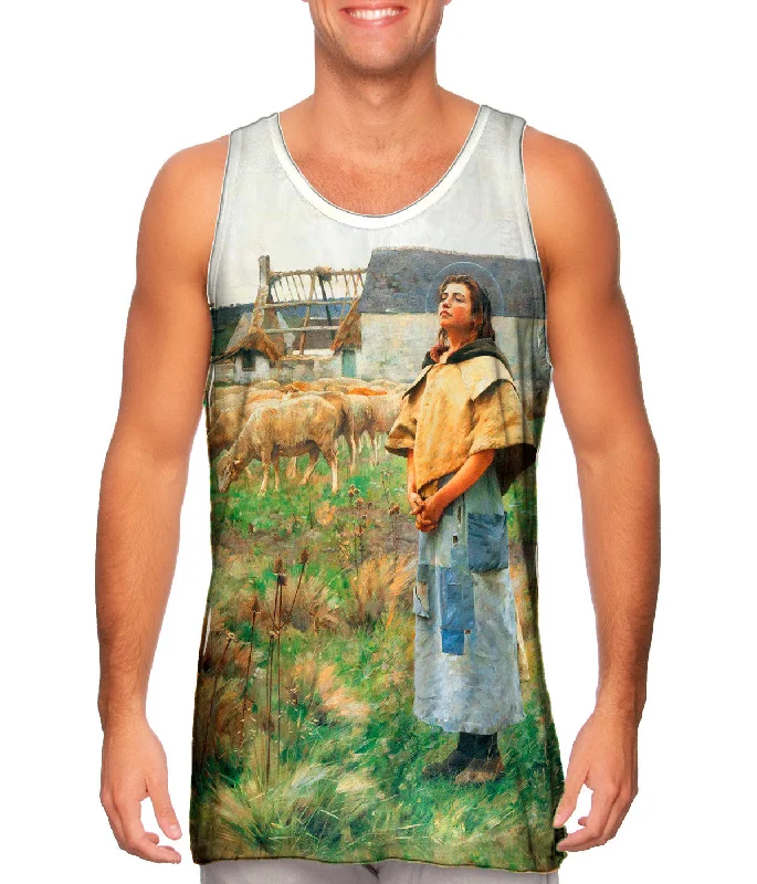 Plus Size Women's Embroidered Tank Tops in Boho StylesCharles Sprague Pearce - "Sainte Genevieve" (1887) Plus Size Women's Embroidered Tank Tops in Boho StylesCharles Sprague Pearce - "Sainte Genevieve" (1887)