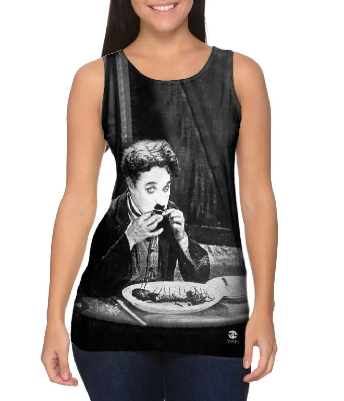 Women's Longline Tank Tops with Abstract PrintsCharlie Chaplin The Gold Rush Boot