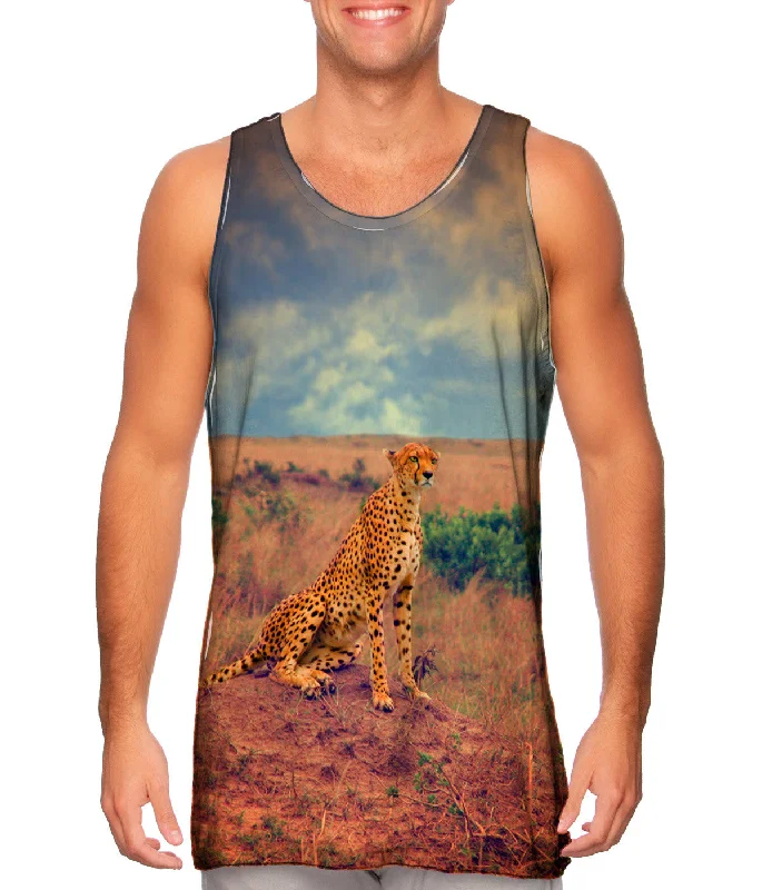 Plunge Neck Women's Seamless Tank Tops for a Smooth FitCheetah Princess