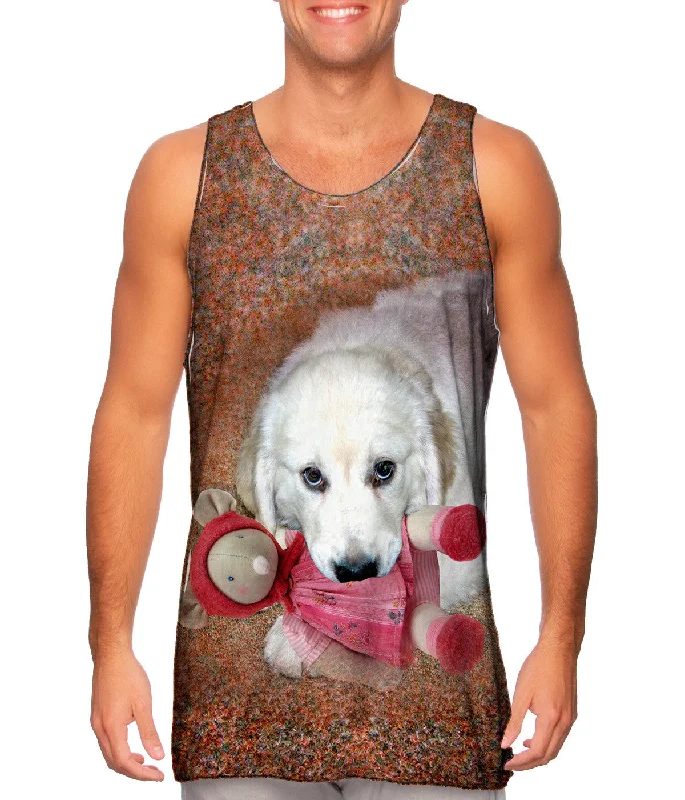 High - Neck Women's Silk Blend Tank Tops for a Luxurious FeelChew Toy Labrador